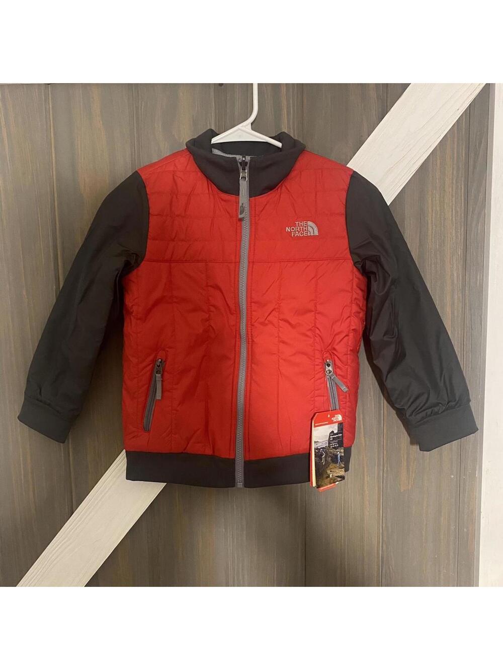 The North Face Youth B Reversible Yukon Heat-seeker Red / Grey Jacket - XS